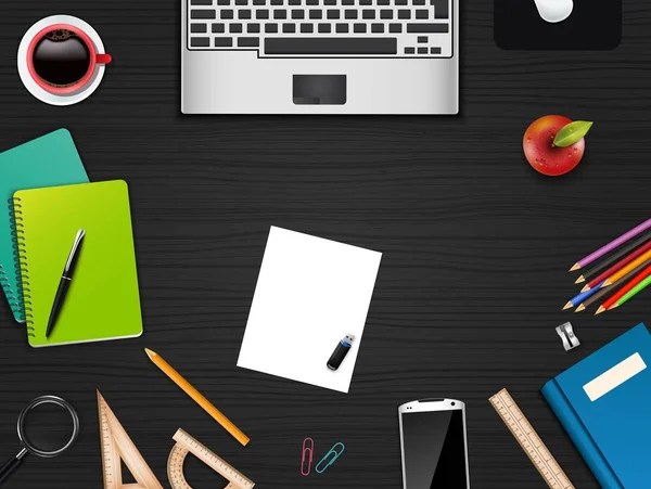 İşyeri ofis üstten görünüm arka plan