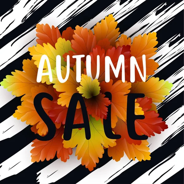 Sonbahar satış flyer şablonu yazı ile