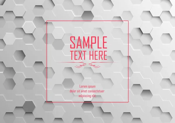 Abstract hexagonal background- sample text here — Stock Vector