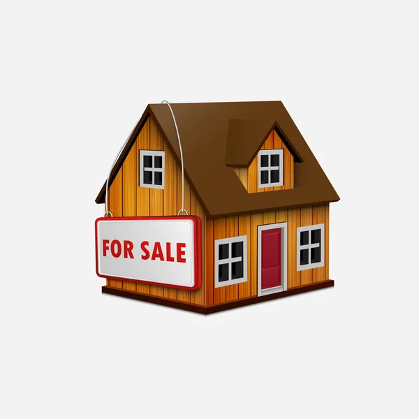 Vektor Illustration Des Hauses Zum Verkauf — Stockvektor