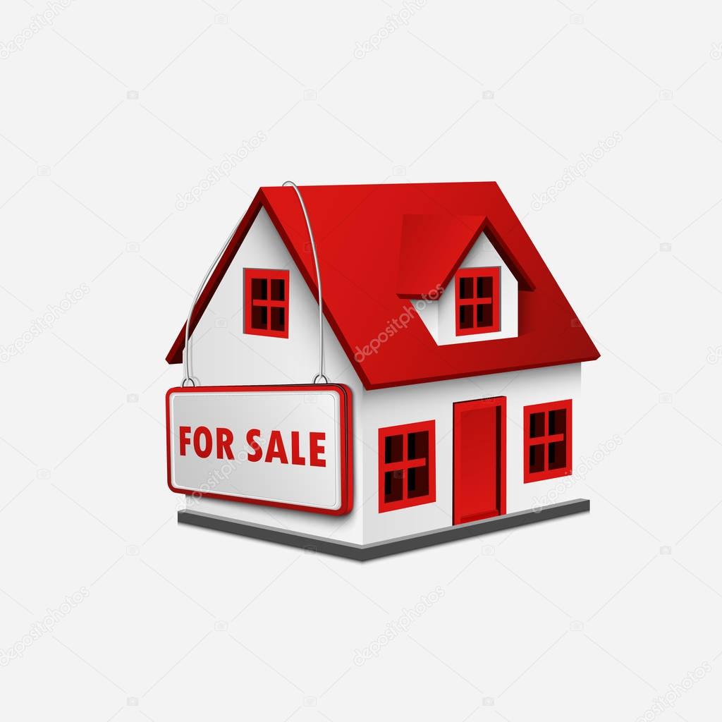 Vector illustration of House for sale icon