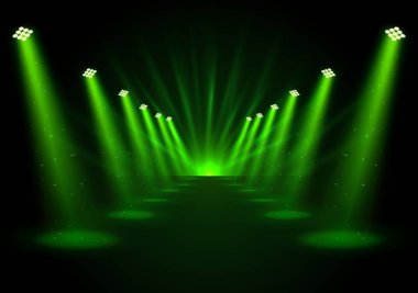 Vektör çizim Glowing yeşil ışık