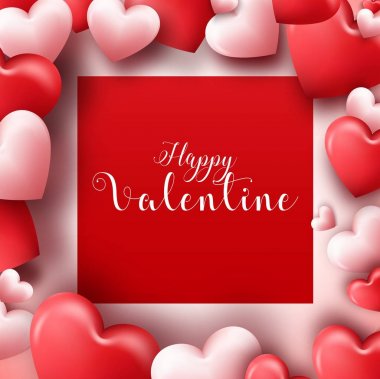 Sevgiliye arka plan kırmızı ve pembe kalpler ile vektör çizim