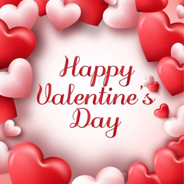 Sevgiliye arka plan kırmızı ve pembe kalpler ile vektör çizim