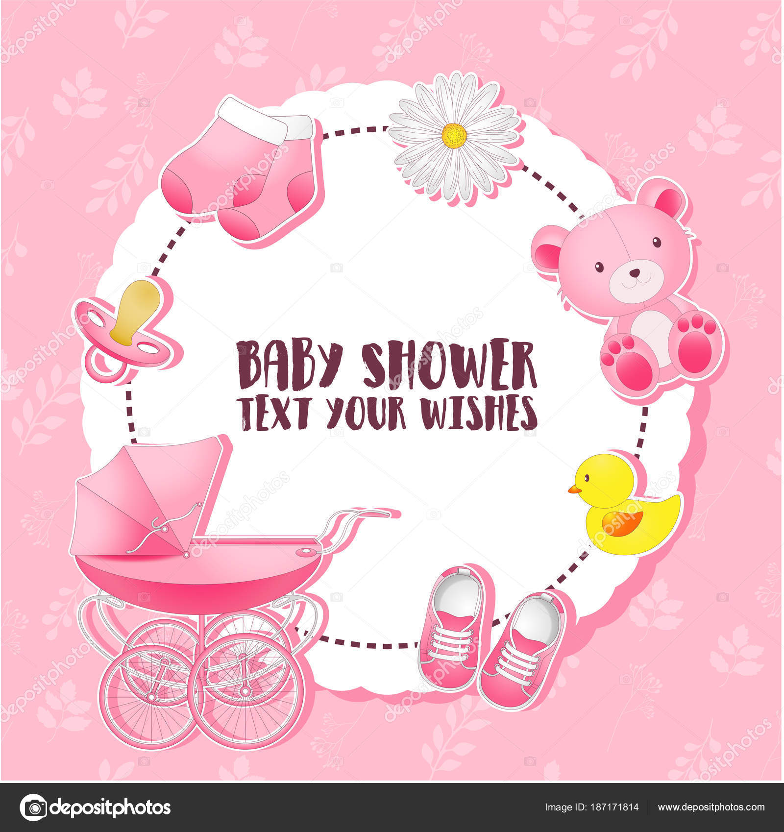 baby shower card with baby boy and decoration 3125765 Vector Art at Vecteezy