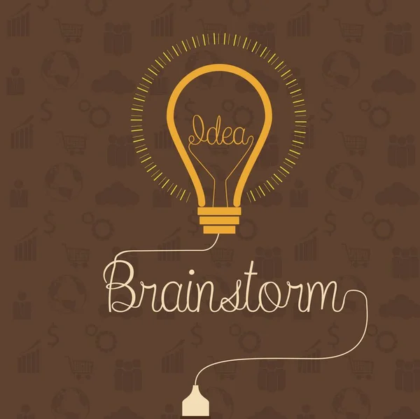 Vector Εικονογράφηση Της Brainstorm Δημιουργική Ιδέα Επιχειρήσεις Και Εκπαίδευση — Διανυσματικό Αρχείο