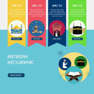 Ramazan bilgileri. Vektör tasarımı illüstrasyonu