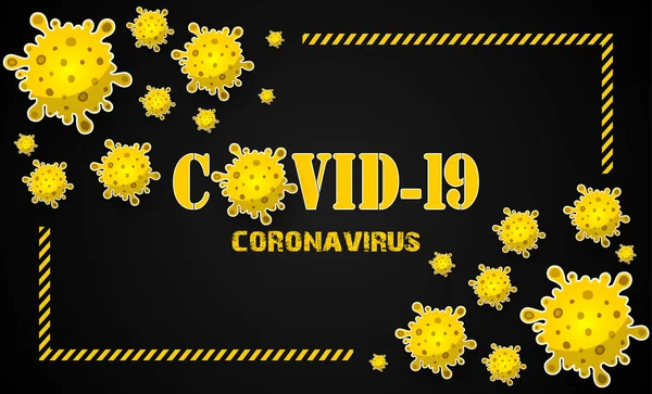 İllüstrasyon konsepti koronavirüs hastalığının vektör çizimi COVID-19