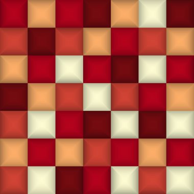 3D kare Mozaik. Renkli arka plan, tasarım şablonu