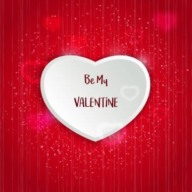 Sevgiliye arka plan ışıklar efektler ve kalp ile. Vektör çizim web veya baskı tasarımı için. Davet, afiş, broşür, üstbilgi, duvar kağıdı, el ilanı