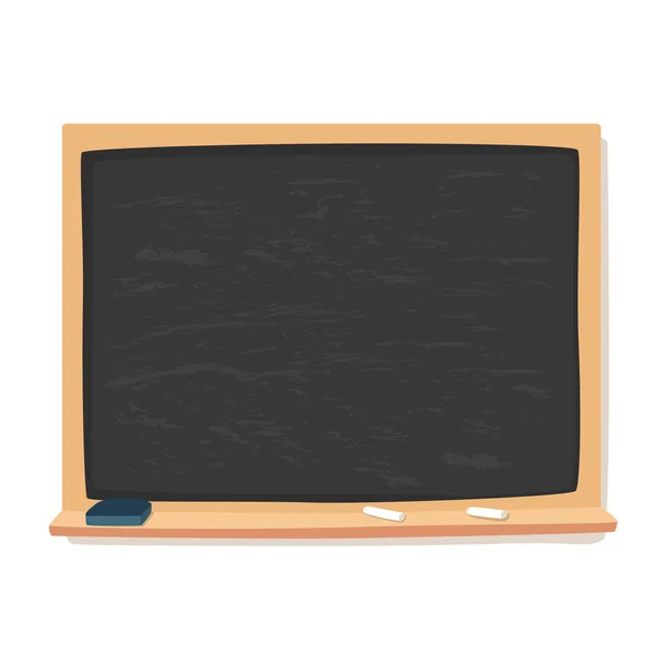 Blackboard, Chalk, and Eraser School Supplies — Stock Vector
