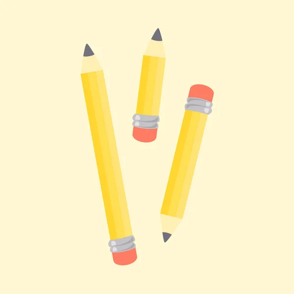 Crayons vecteur fournitures scolaires — Image vectorielle