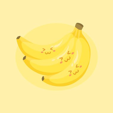 Şirin muz meyve vektör çizgi film