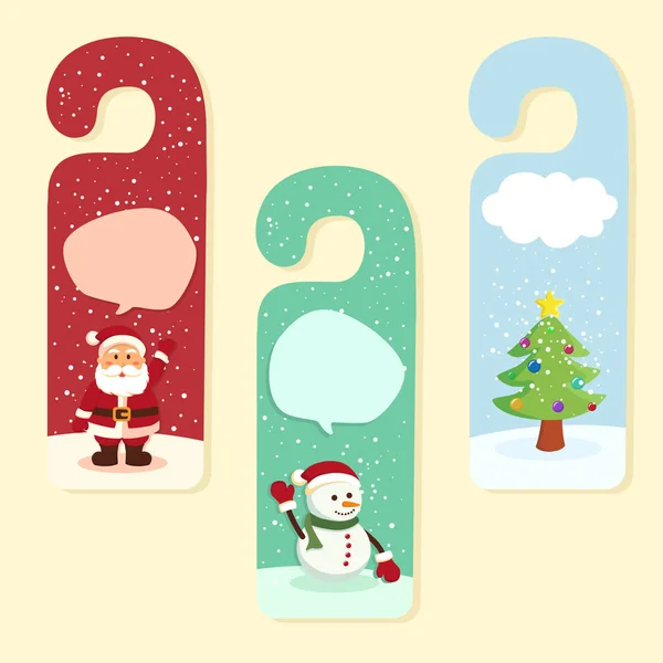 Christmas Hanger Greeting Card — Stock Vector