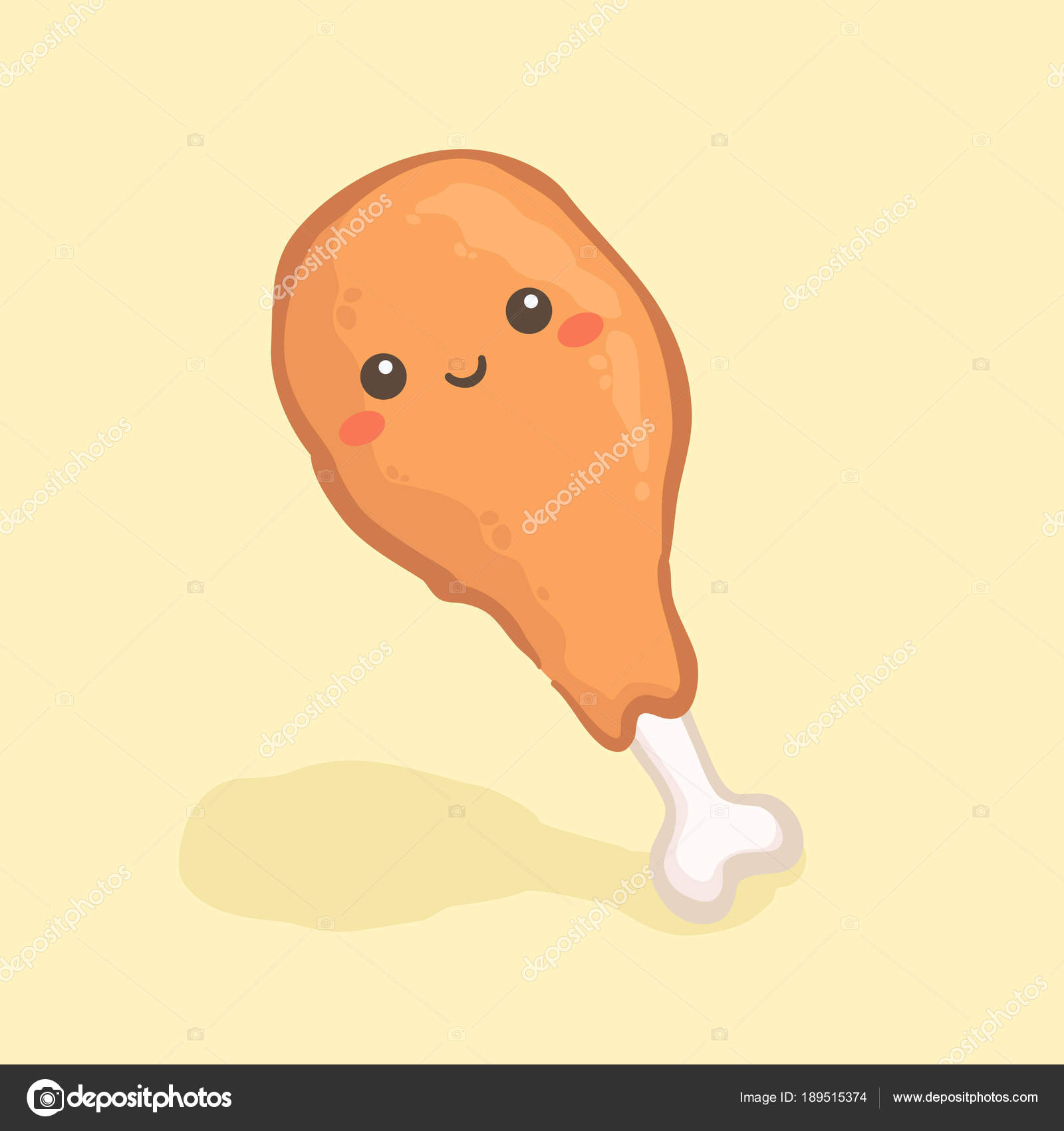 pix Kawaii Fried Chicken Logo https depositphotos com 189515374 stock illustration cute drumstick fried chicken leg html