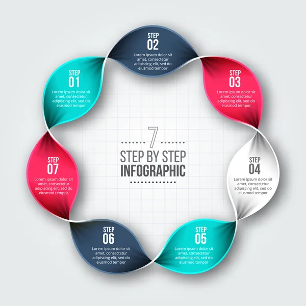 Modelo de design infográfico vetorial . — Vetor de Stock