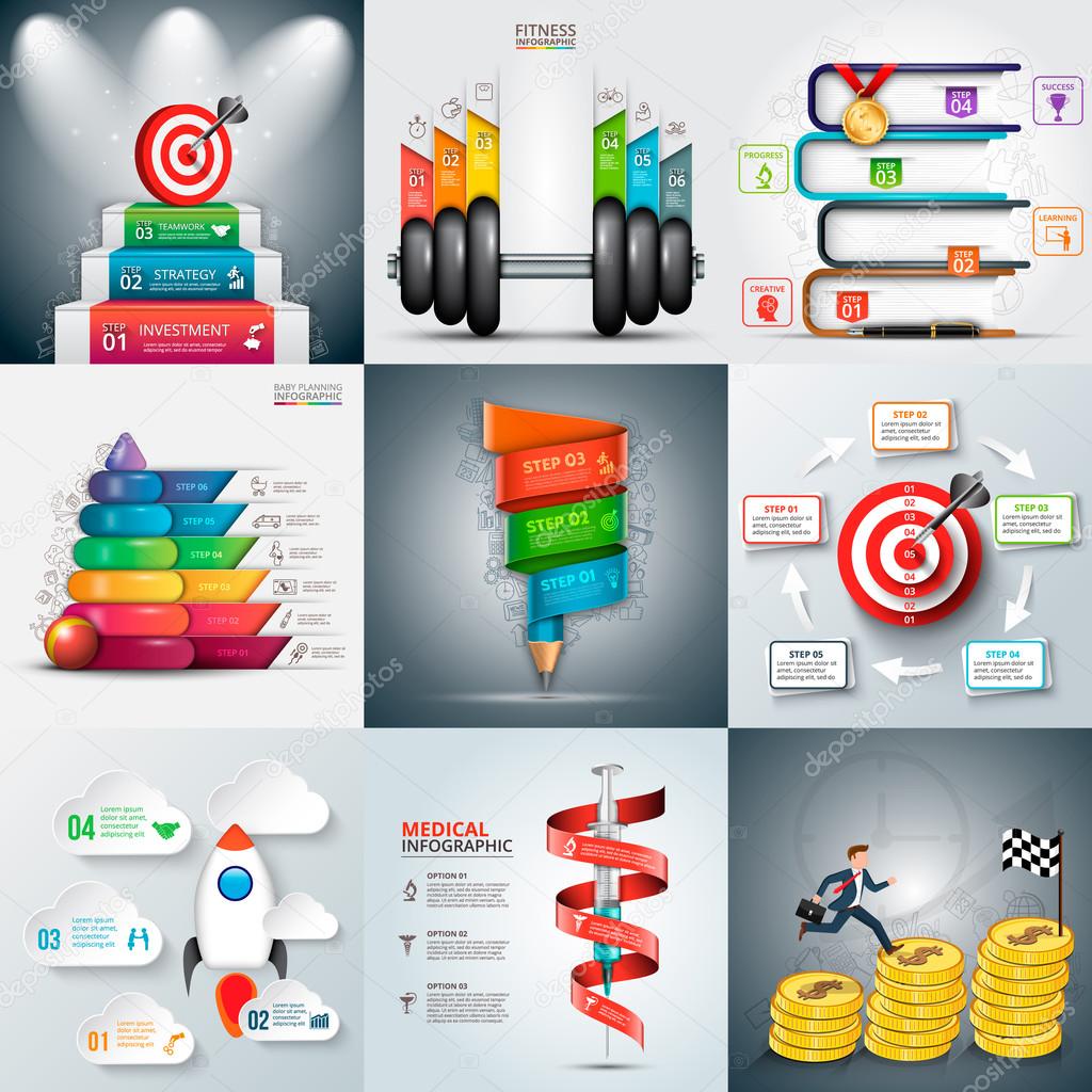 Business infographic templates.