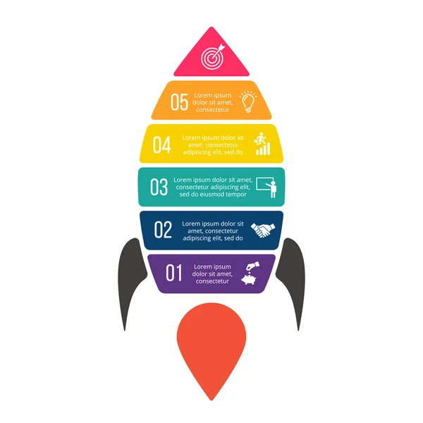 Illustrazione vettoriale dell'infografica aziendale — Vettoriale Stock