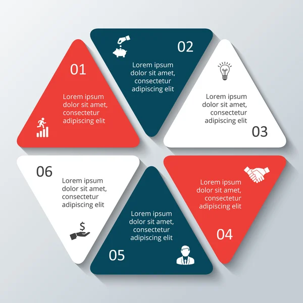 Vector hexagon infographic. — Stock Vector