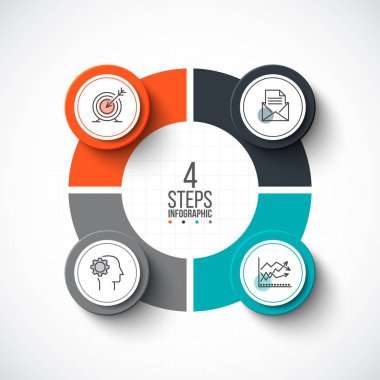 Vektör bilgi tasarım şablonu.