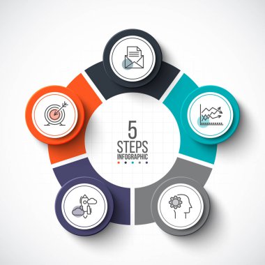 Vektör bilgi tasarım şablonu.