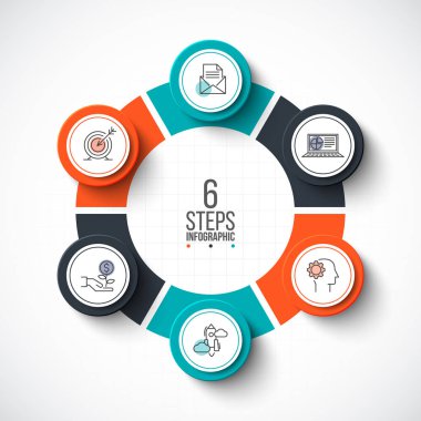 Vektör bilgi tasarım şablonu.