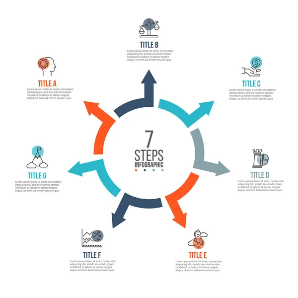 Infografía de flechas vectoriales . — Vector de stock