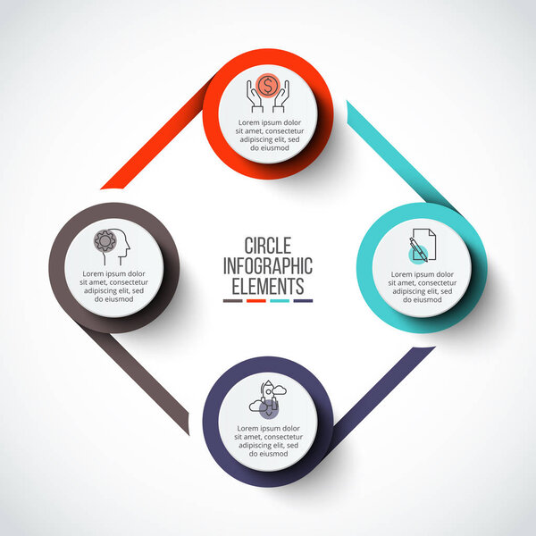 Инфографика векторных кругов
.