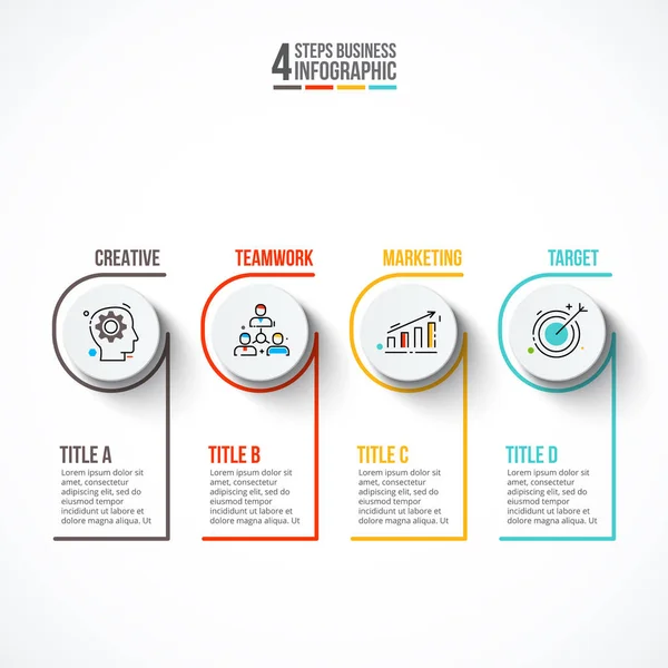 Templat opsi jumlah infografis abstrak. - Stok Vektor