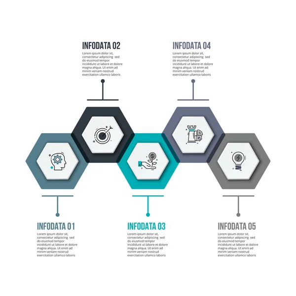 Visualização de dados de negócios. — Vetor de Stock