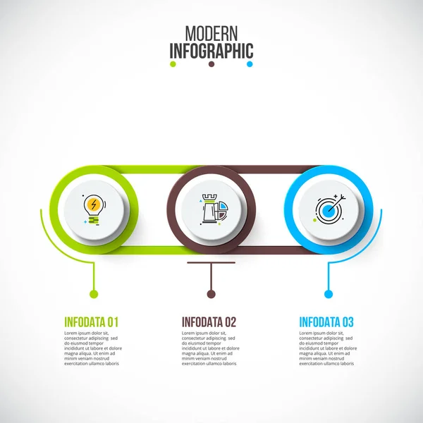 Infografica del cerchio vettoriale . — Vettoriale Stock