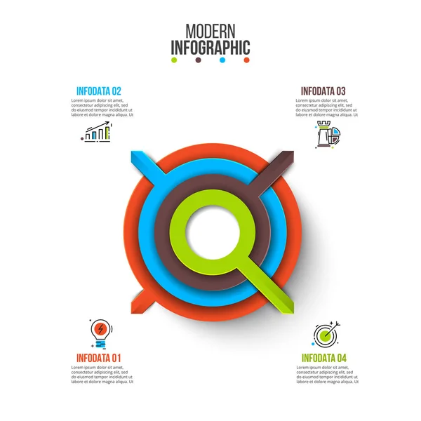 Visualização de dados de negócios. —  Vetores de Stock