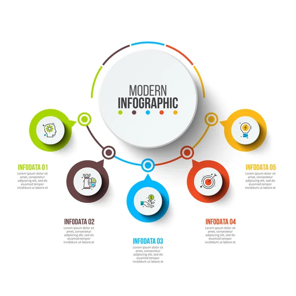 Visualisation des données d'entreprise. — Image vectorielle