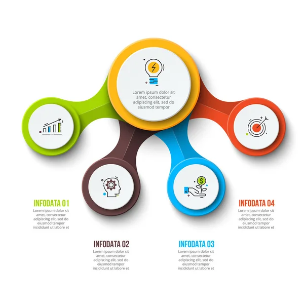 Modèle d'options de numéro d'infographie abstrait. — Image vectorielle