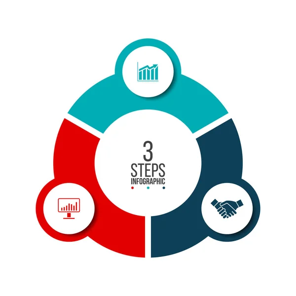 Infografica del cerchio vettoriale . — Vettoriale Stock