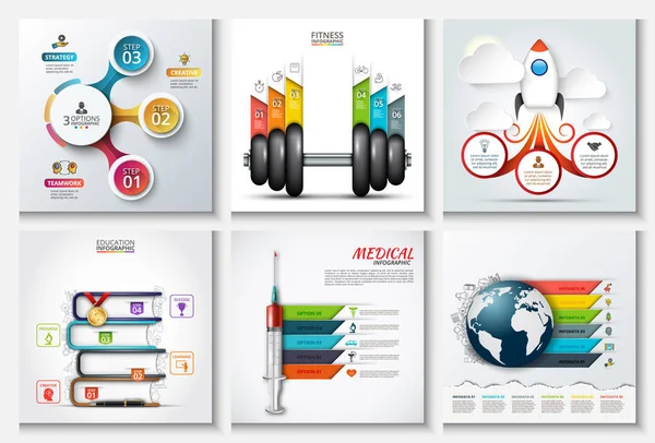 Vector abstract templates for infographics. Royalty Free Stock Illustrations