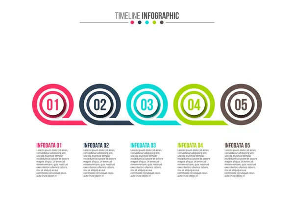 Abstrakcyjny szablon opcji numeru infografiki. — Wektor stockowy