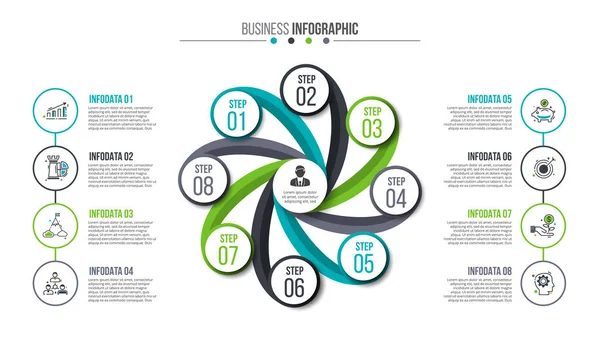 Concepto creativo para infografía . — Archivo Imágenes Vectoriales