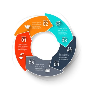 vektör daire Infographic.