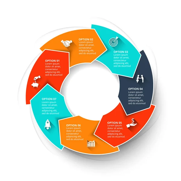 Infographie en cercle vectoriel . — Image vectorielle