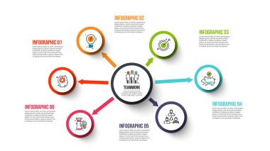 vektör daire Infographic.