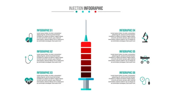 Vektorgrafik für Medizin und Gesundheitswesen. — Stockvektor