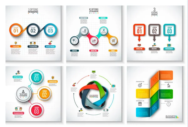 Modelo abstrato de opções de número de infográficos. —  Vetores de Stock