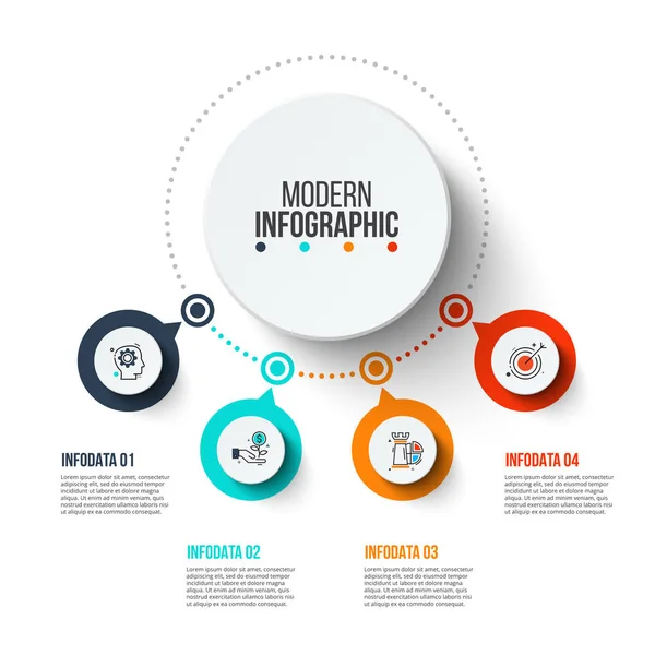 Visualização de dados de negócios. —  Vetores de Stock