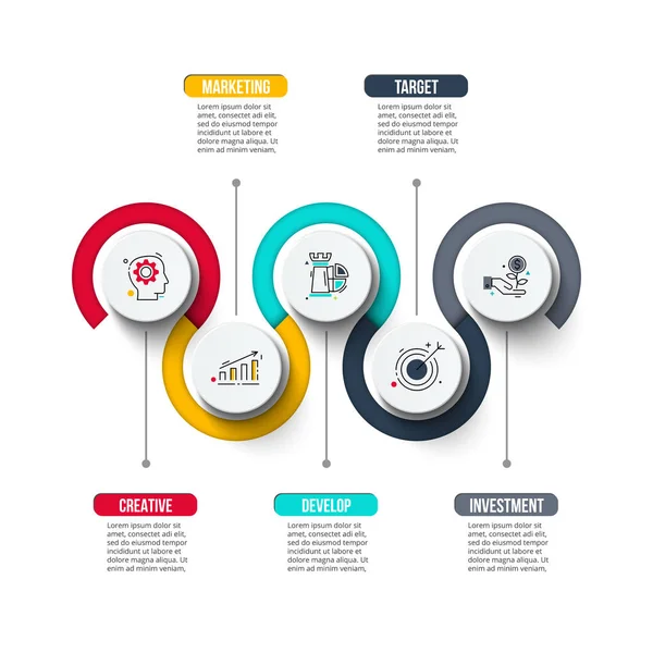 Soyut bilgi grafikleri sayı şablonu.