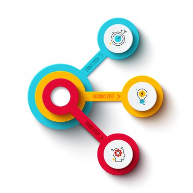 Soyut bilgi grafikleri sayı şablonu.