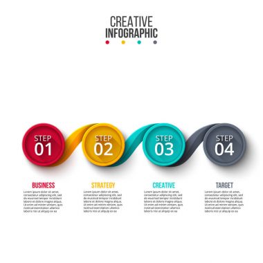 Soyut bilgi grafikleri sayı şablonu.