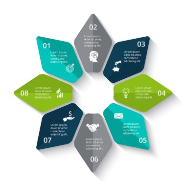 Infographic için vektör daire ögesi.