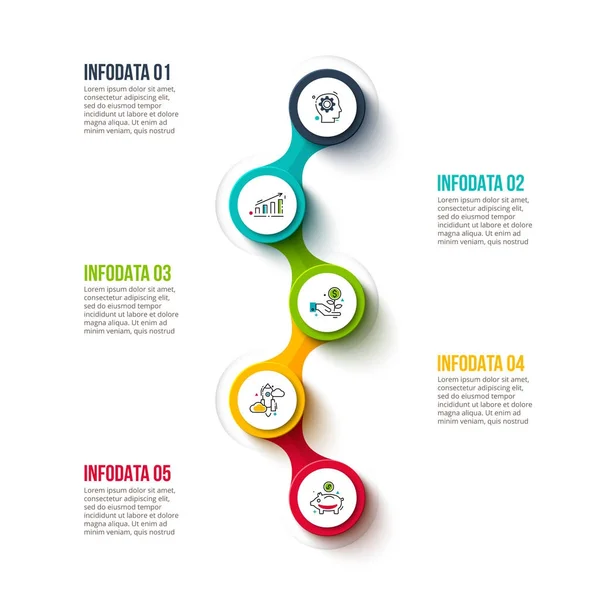 Modèle d'options de numéro d'infographie abstrait. — Image vectorielle