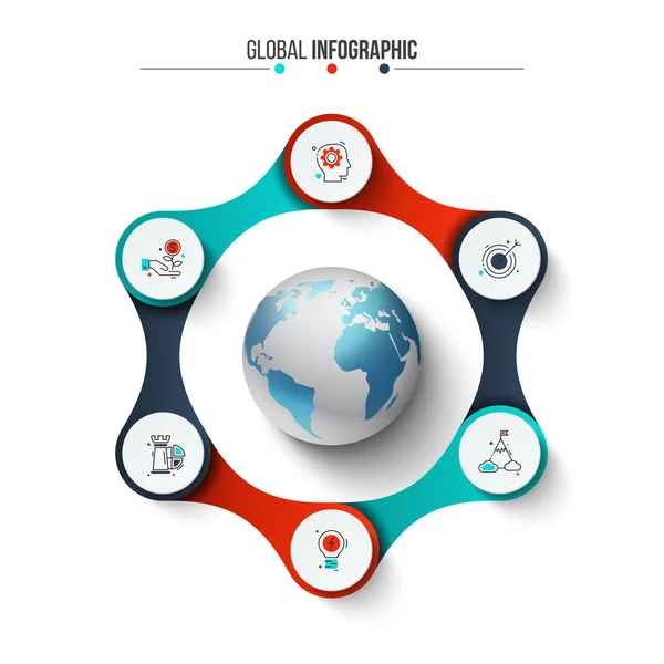Concepto creativo para infografía . — Archivo Imágenes Vectoriales